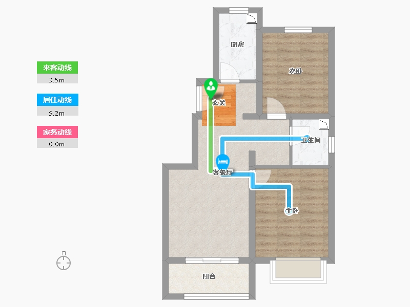 天津-天津市-中建锦绣丽城-56.24-户型库-动静线