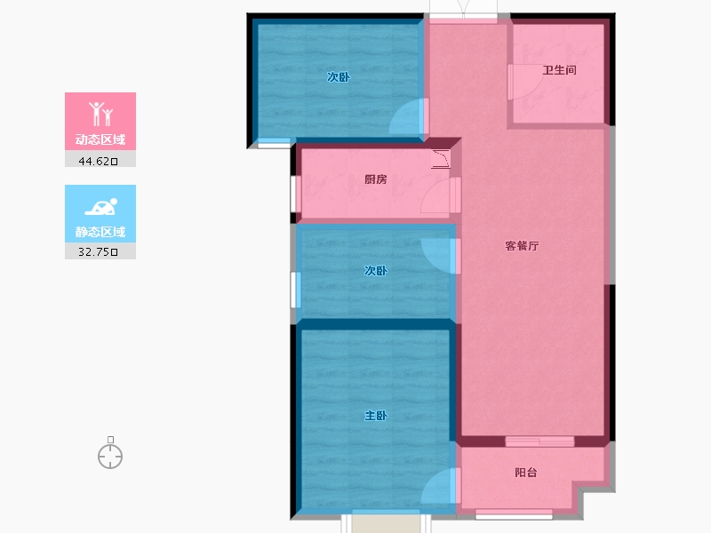 甘肃省-兰州市-兰高金都城-68.15-户型库-动静分区