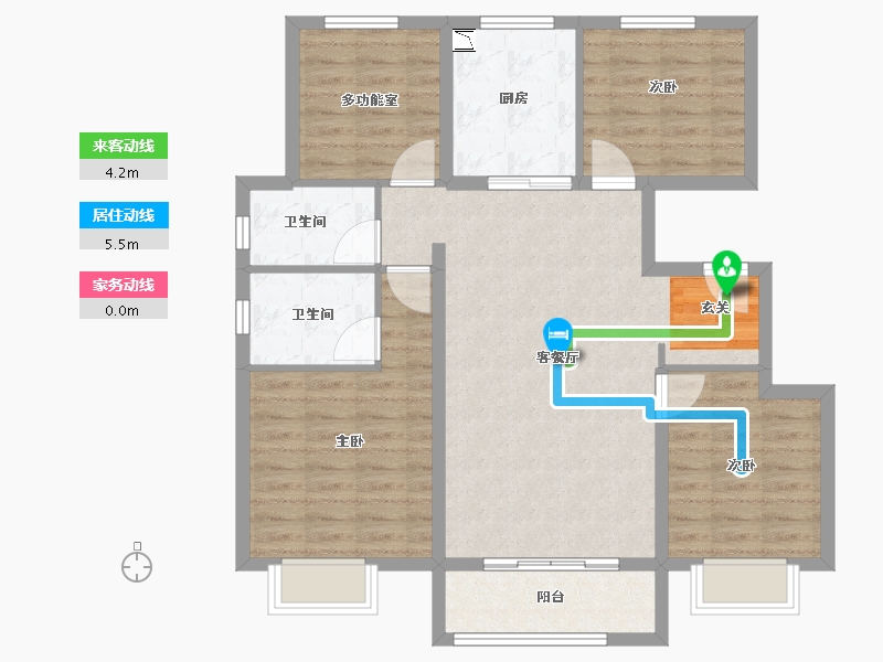 天津-天津市-融侨阳光城皓�h-94.40-户型库-动静线