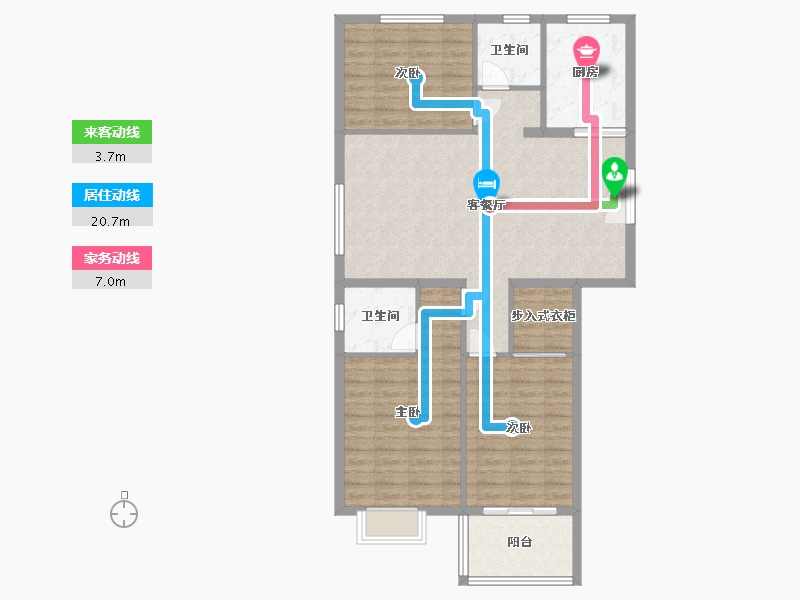 江苏省-泰州市-榕锦花园-104.53-户型库-动静线