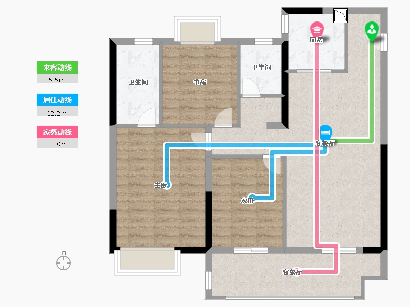 江苏省-常州市-云禧-88.00-户型库-动静线