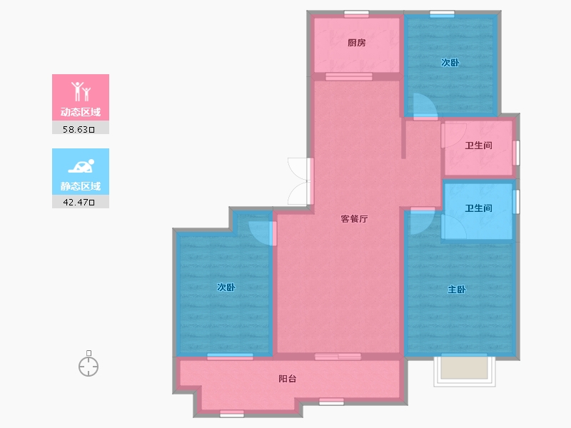 山东省-泰安市-硕园经典-90.03-户型库-动静分区