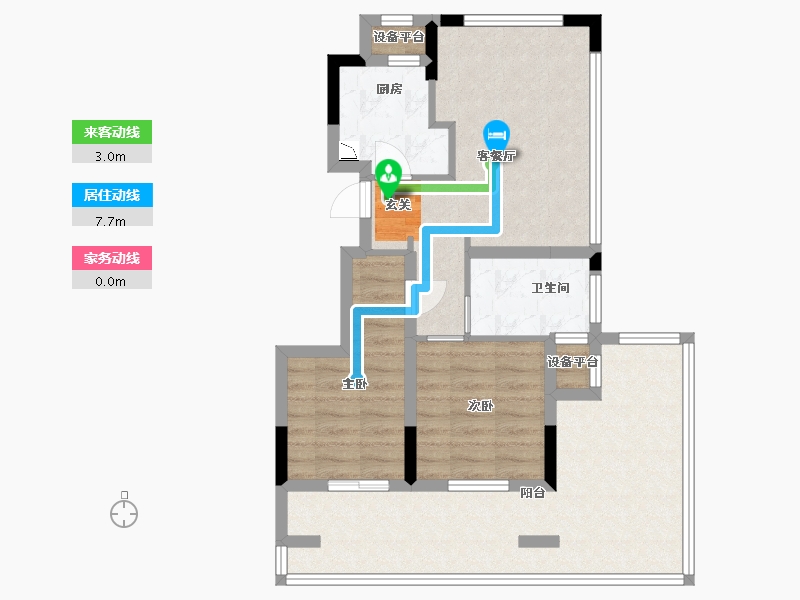 江西省-南昌市-江西蓝城桃花源-71.20-户型库-动静线