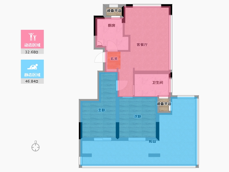 江西省-南昌市-江西蓝城桃花源-71.20-户型库-动静分区