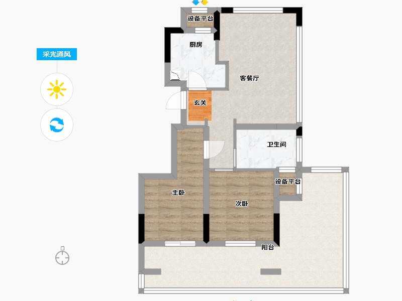 江西省-南昌市-江西蓝城桃花源-71.20-户型库-采光通风