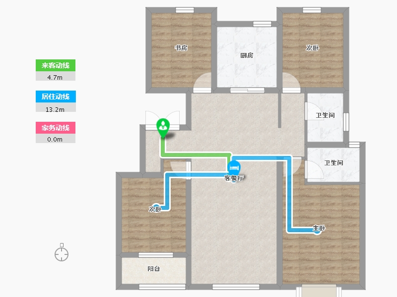 山东省-济宁市-辰雨源著-105.60-户型库-动静线