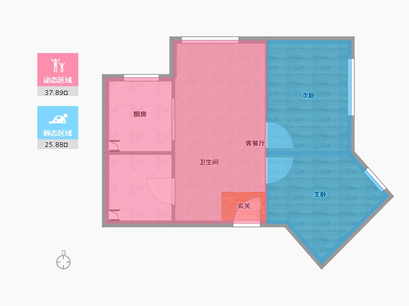 天津-天津市-中交海河公馆-58.06-户型库-动静分区