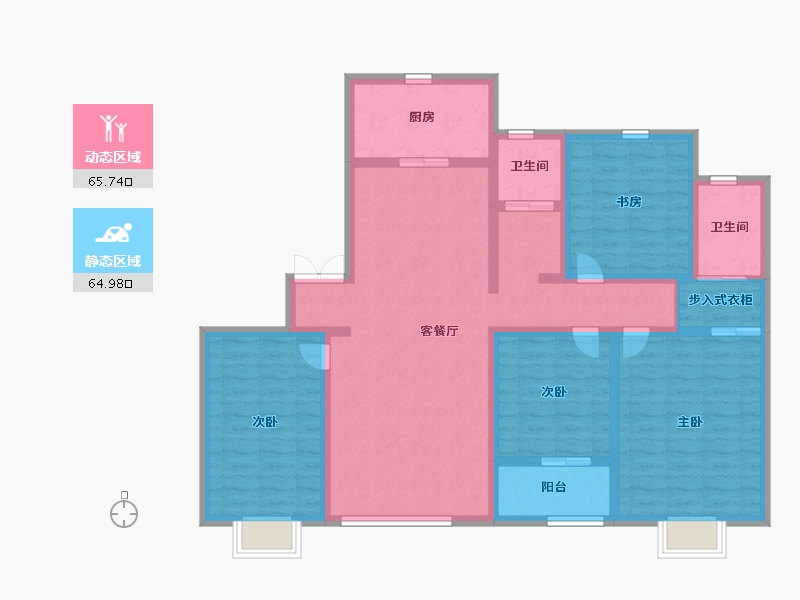 山东省-济宁市-辰雨源著-115.99-户型库-动静分区