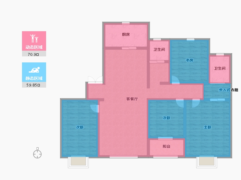 山东省-济宁市-辰雨源著-115.99-户型库-动静分区