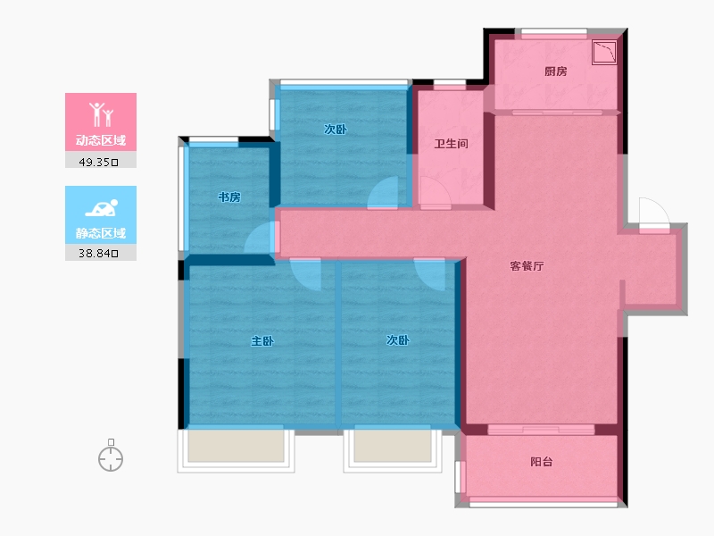 安徽省-合肥市-保利罗兰香谷-78.17-户型库-动静分区