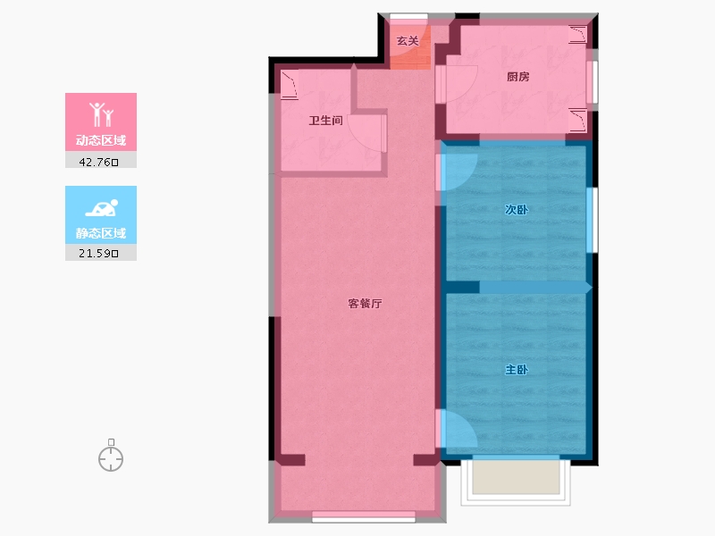 天津-天津市-中国铁建花语津郡-56.07-户型库-动静分区