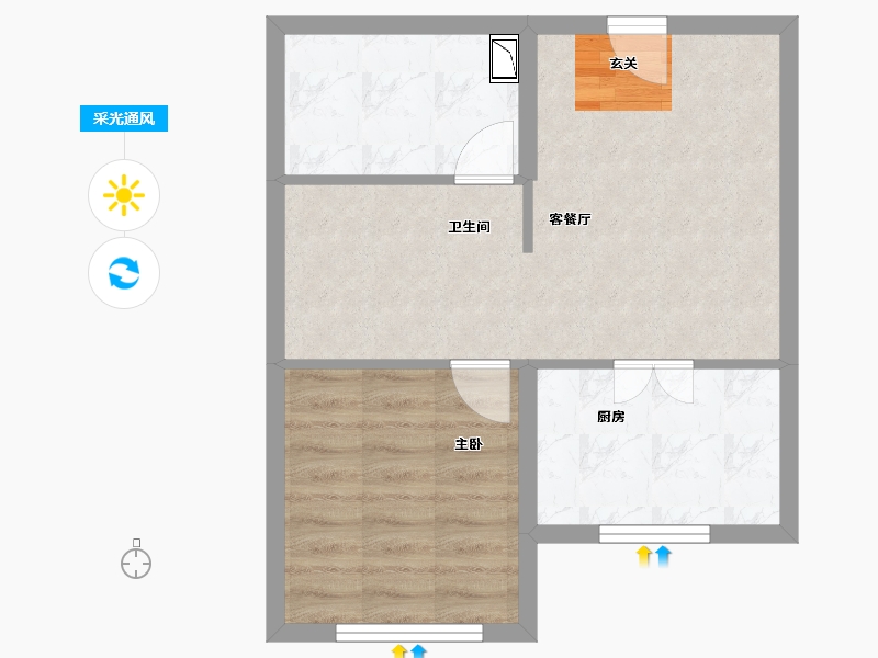 天津-天津市-中交海河公馆-45.06-户型库-采光通风