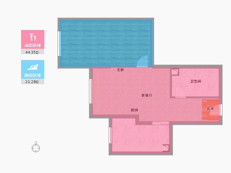 天津-天津市-中交海河公馆-58.58-户型库-动静分区