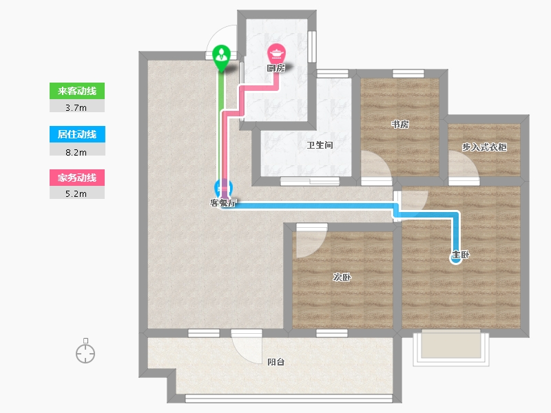 山东省-济宁市-城投新元里-86.41-户型库-动静线