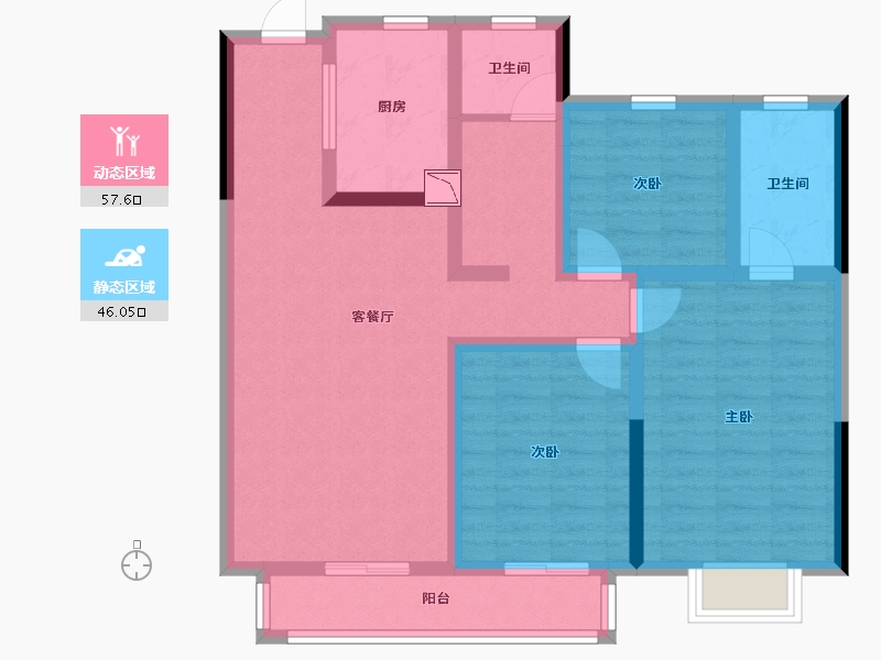 山西省-临汾市-恒安府-91.14-户型库-动静分区