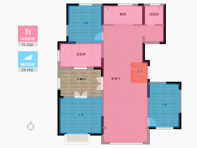 天津-天津市-筑境-110.54-户型库-动静分区