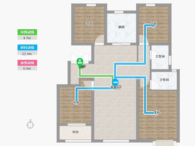 山东省-济宁市-辰雨源著-105.60-户型库-动静线