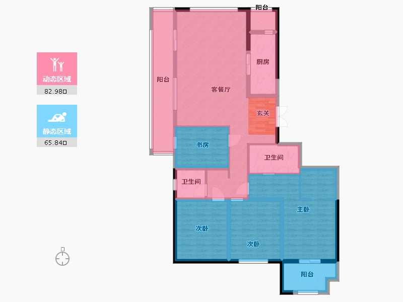 江西省-南昌市-凯宇海德公园-132.76-户型库-动静分区