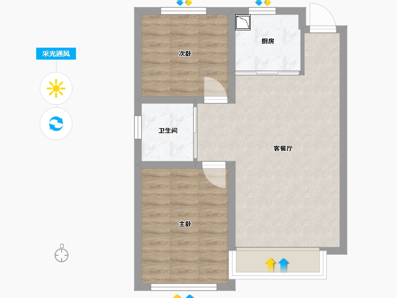 吉林省-长春市-名仕樾府-53.59-户型库-采光通风