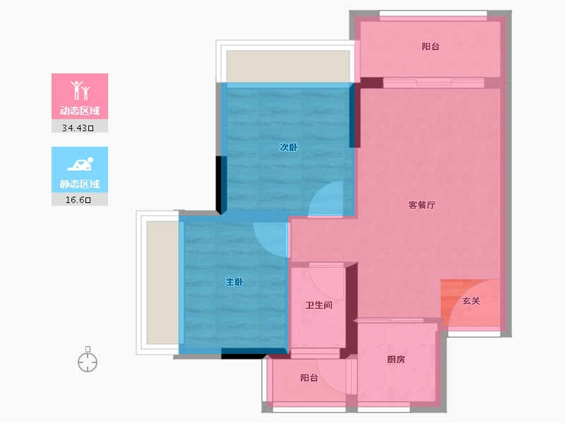 广东省-湛江市-嘉丽轩-45.05-户型库-动静分区