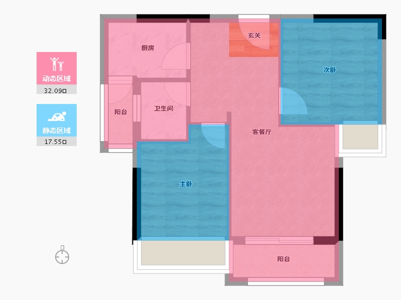 广东省-湛江市-嘉丽轩-43.95-户型库-动静分区