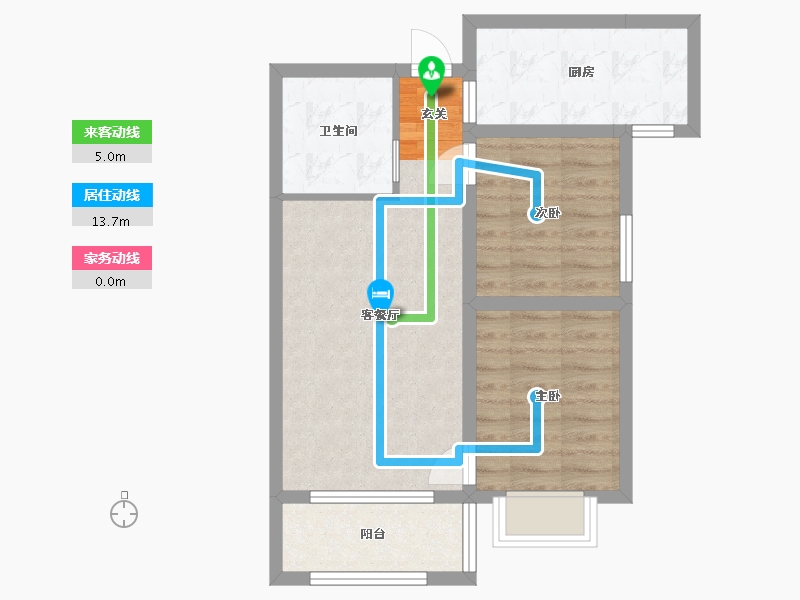 甘肃省-兰州市-冉泽御景龙湾-58.41-户型库-动静线