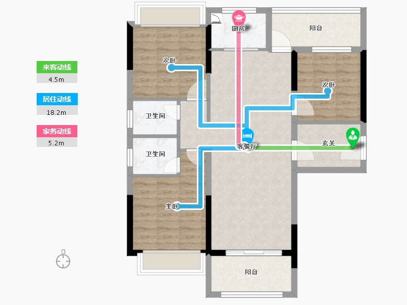 广东省-湛江市-嘉丽轩-89.23-户型库-动静线