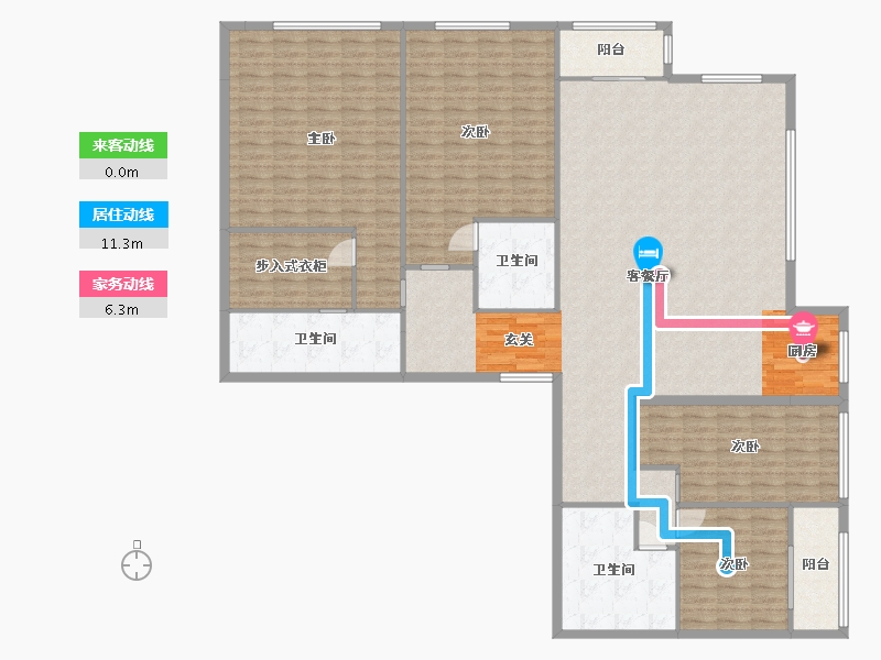 甘肃省-兰州市-金色堤岸云境-202.65-户型库-动静线