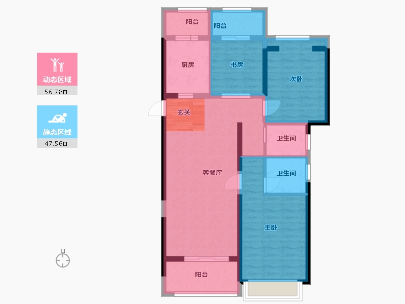 浙江省-湖州市-中建投悦湖名城-92.80-户型库-动静分区