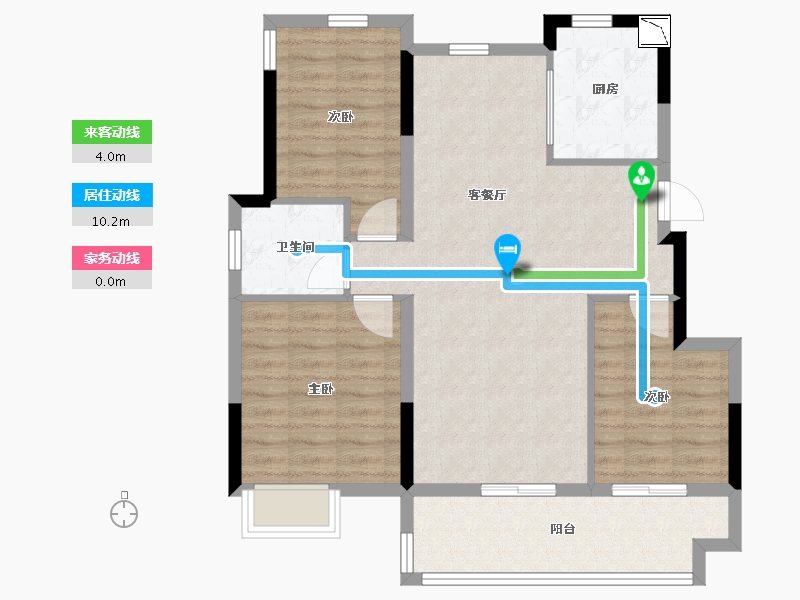 安徽省-合肥市-华盛和睦府-85.59-户型库-动静线