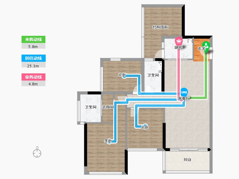 广东省-湛江市-南滨花园-113.83-户型库-动静线