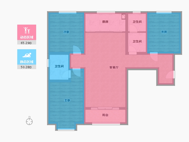 河北省-邢台市-永康上东首府-102.57-户型库-动静分区