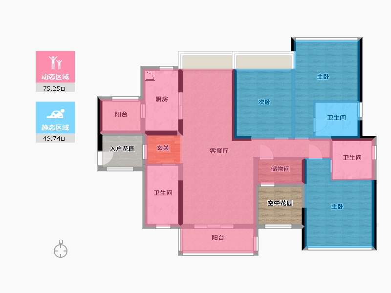 广东省-清远市-景业雍景园-120.45-户型库-动静分区