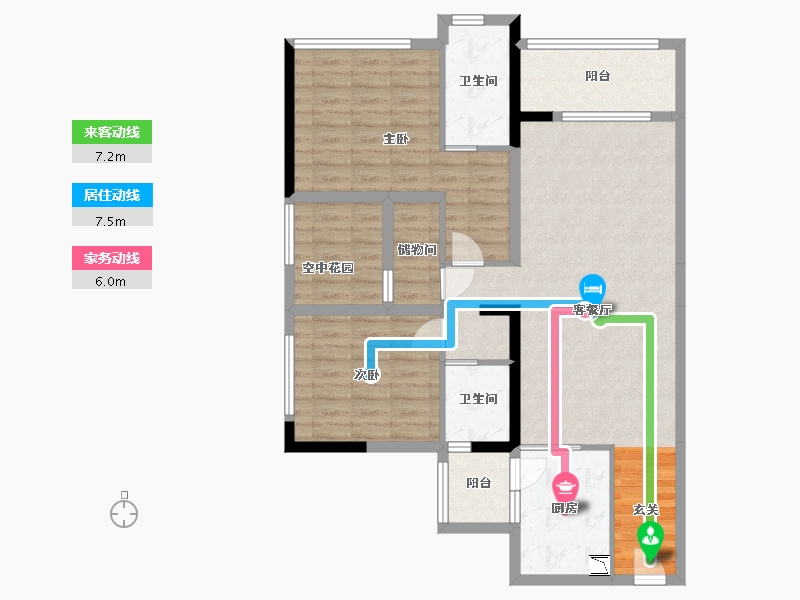 广东省-清远市-景业雍景园-102.40-户型库-动静线