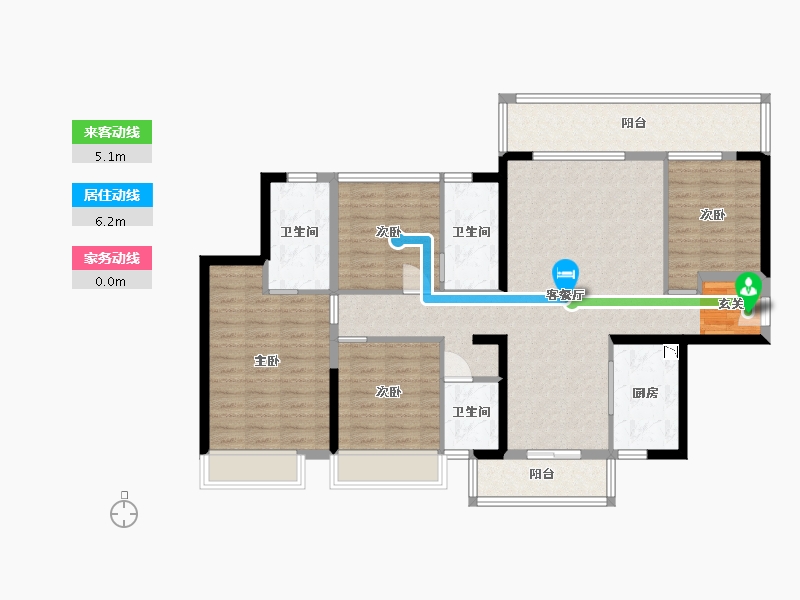 广西壮族自治区-南宁市-中南紫云集-115.85-户型库-动静线