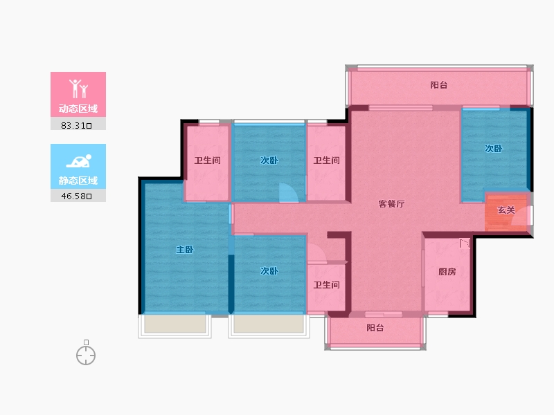 广西壮族自治区-南宁市-中南紫云集-115.85-户型库-动静分区