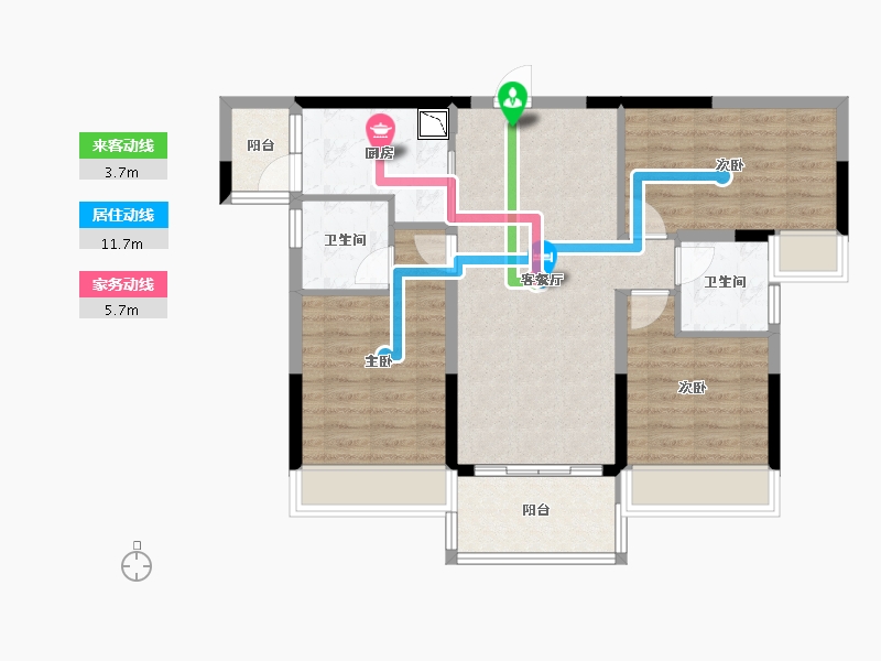 广东省-惠州市-碧桂园十里江南-79.41-户型库-动静线