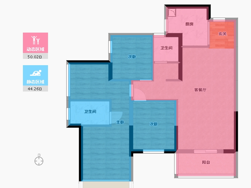 广西壮族自治区-南宁市-中南紫云集-83.46-户型库-动静分区