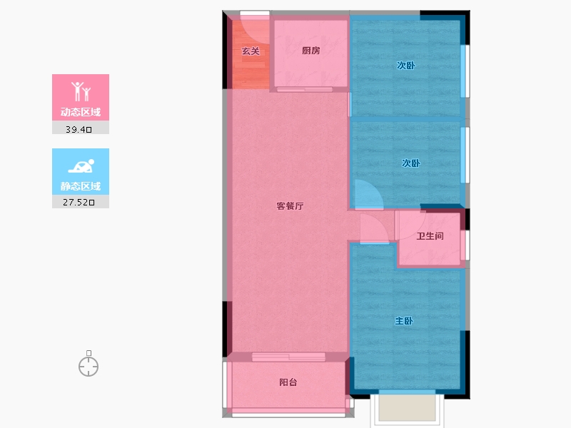 广西壮族自治区-南宁市-空港云锦府-60.32-户型库-动静分区