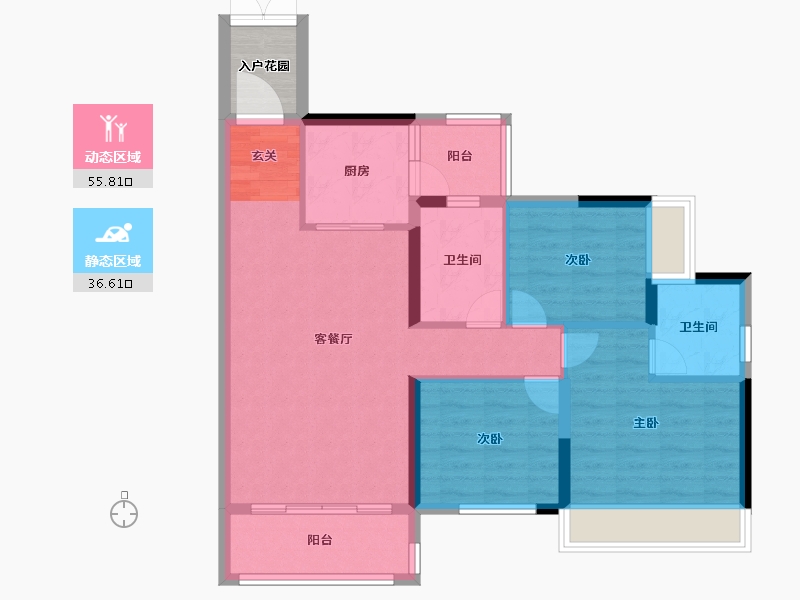 广东省-湛江市-嘉豪城市花园-85.99-户型库-动静分区