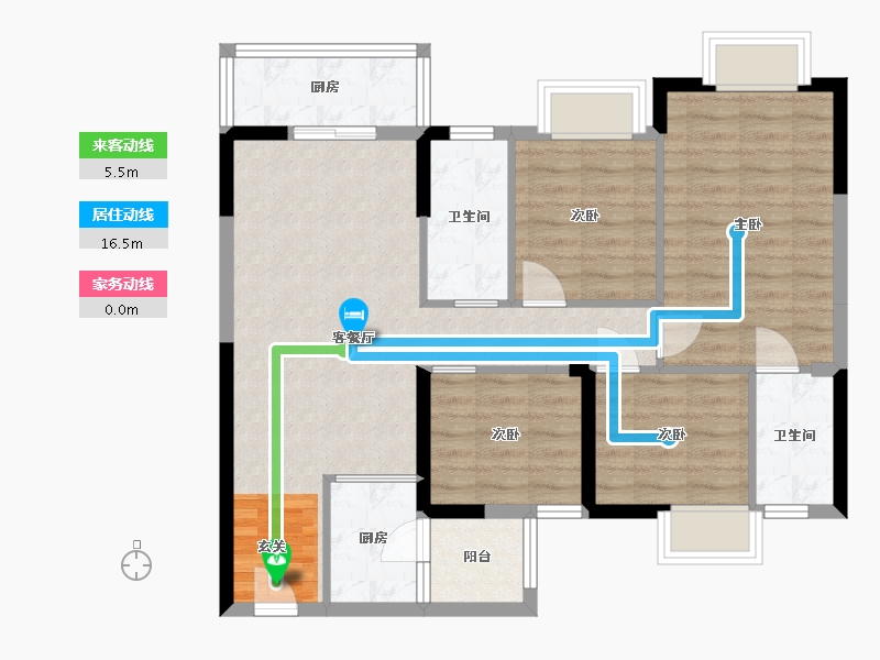 广西壮族自治区-南宁市-空港云锦府-85.45-户型库-动静线