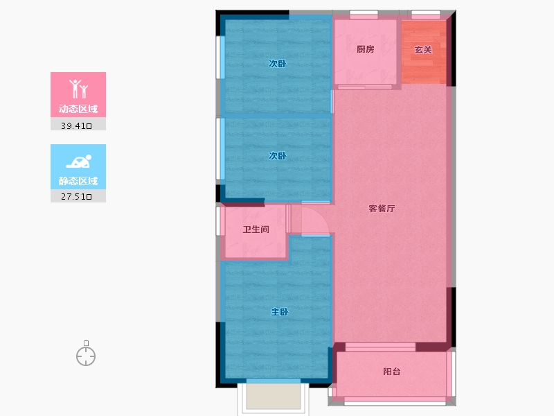 广西壮族自治区-南宁市-空港云锦府-60.33-户型库-动静分区