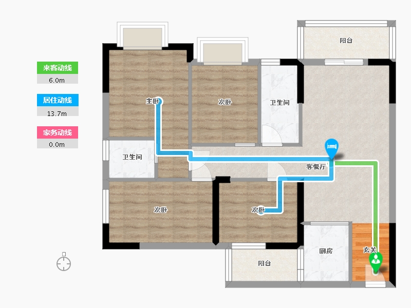 广西壮族自治区-南宁市-空港云锦府-87.45-户型库-动静线