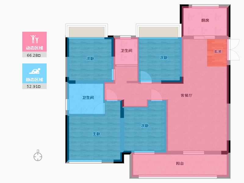 河南省-信阳市-尚亿悦府-106.40-户型库-动静分区