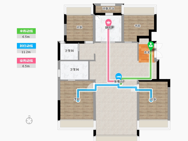 内蒙古自治区-呼和浩特市-金地名峰-112.02-户型库-动静线