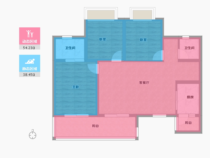 四川省-眉山市-黄龙溪谷・天空屿-82.45-户型库-动静分区