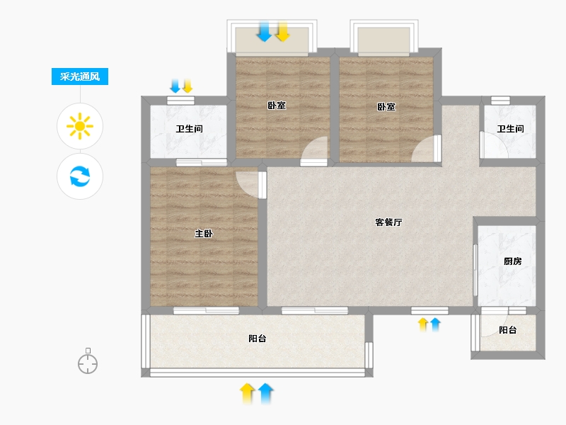 四川省-眉山市-黄龙溪谷・天空屿-82.45-户型库-采光通风