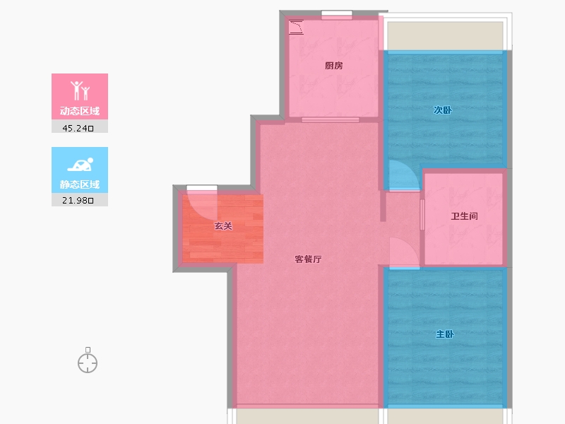 内蒙古自治区-呼和浩特市-金地名峰-60.02-户型库-动静分区