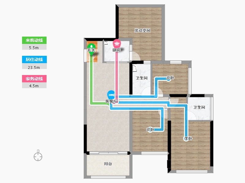 广东省-湛江市-南滨花园-99.28-户型库-动静线