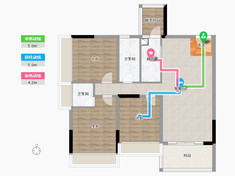 广东省-湛江市-福祥花园-90.41-户型库-动静线